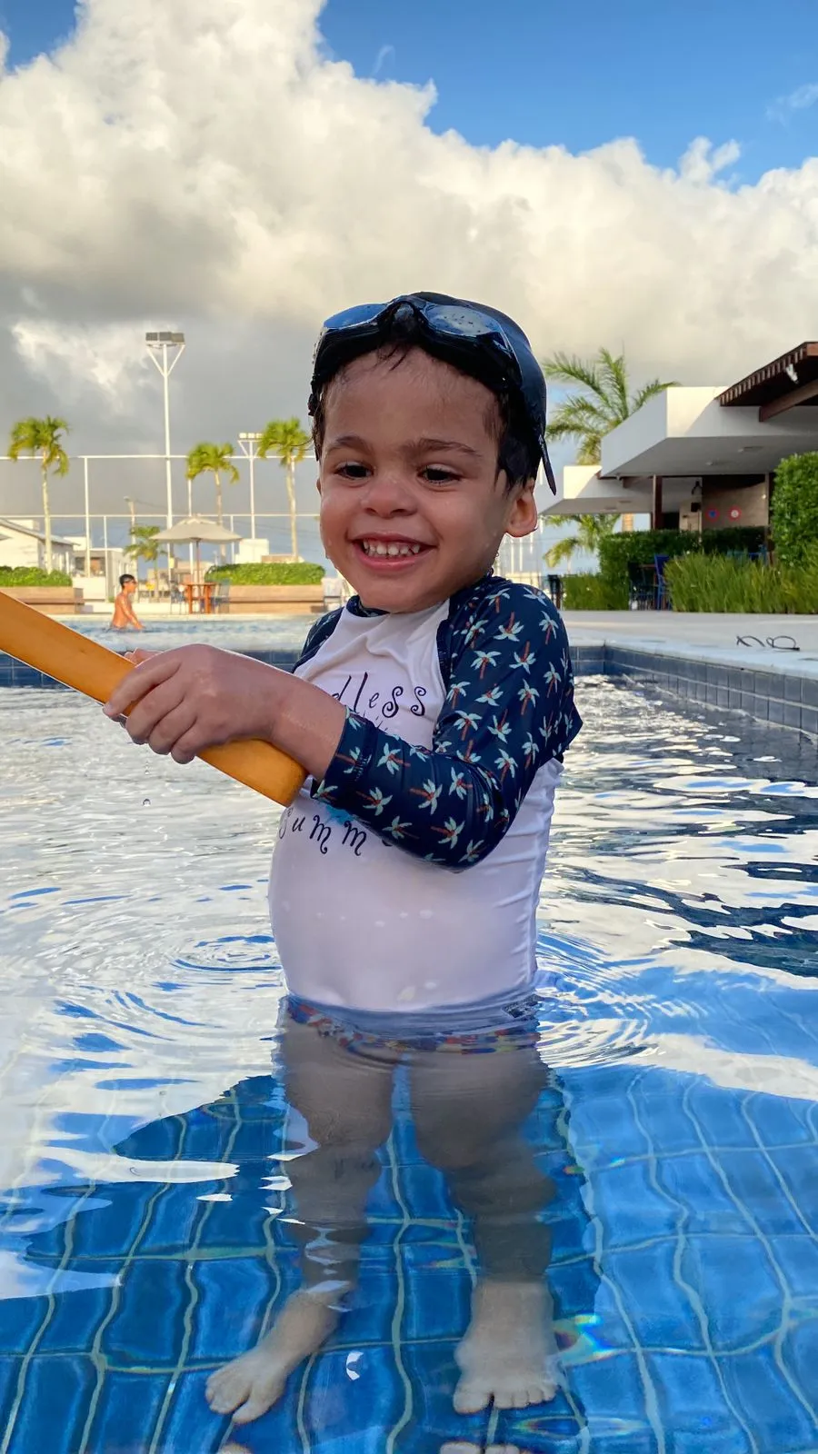 Aluno na piscina 5